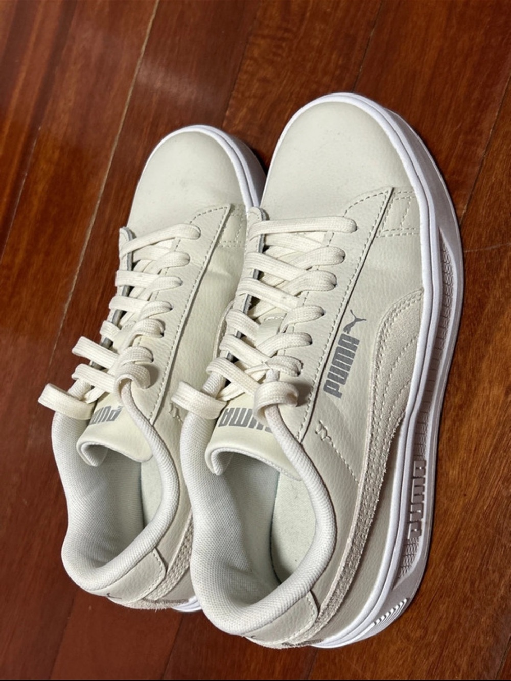 Puma Women’s Cream Classic Lace-Up Sneakers - Picture 2 of 4